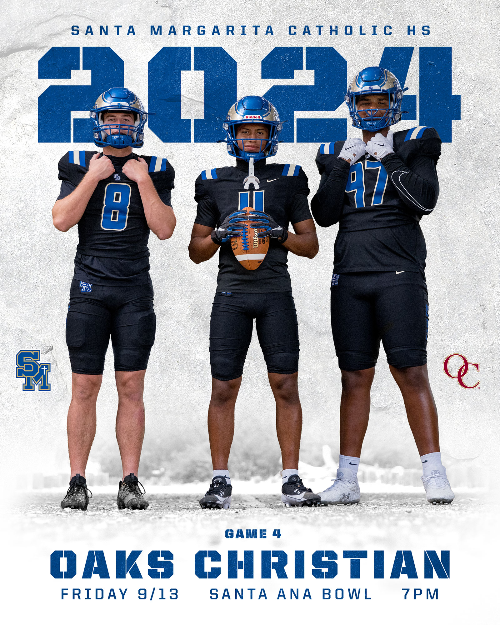 Santa Margarita Catholic Football game day program covers