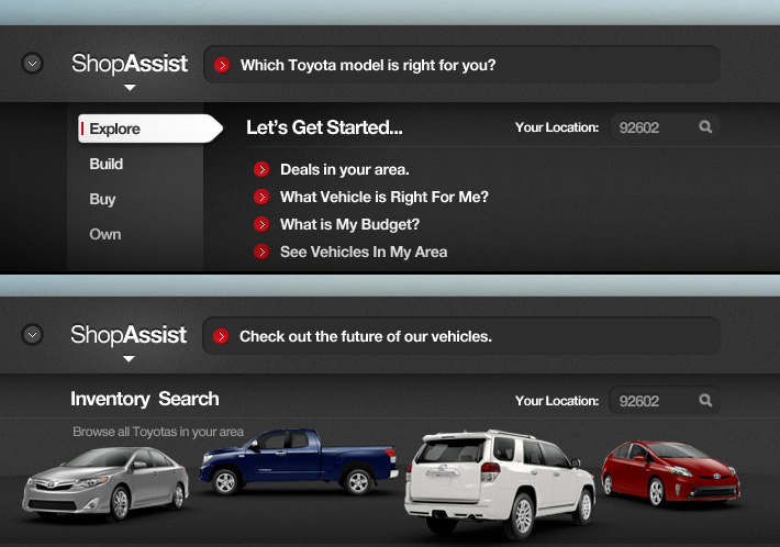 Toyota.com Shop Assist